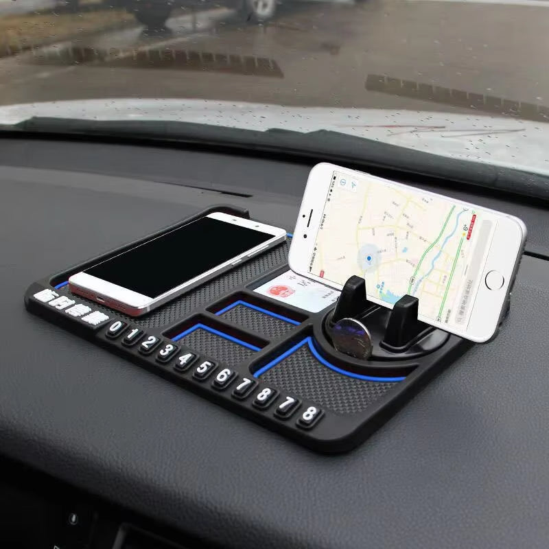 Silicone Car Anti-Slip Mat Auto Phone Holder Non Slip Sticky anti Slide Dash Phone Mount Parking Number Card Car Pad Mat Gadget