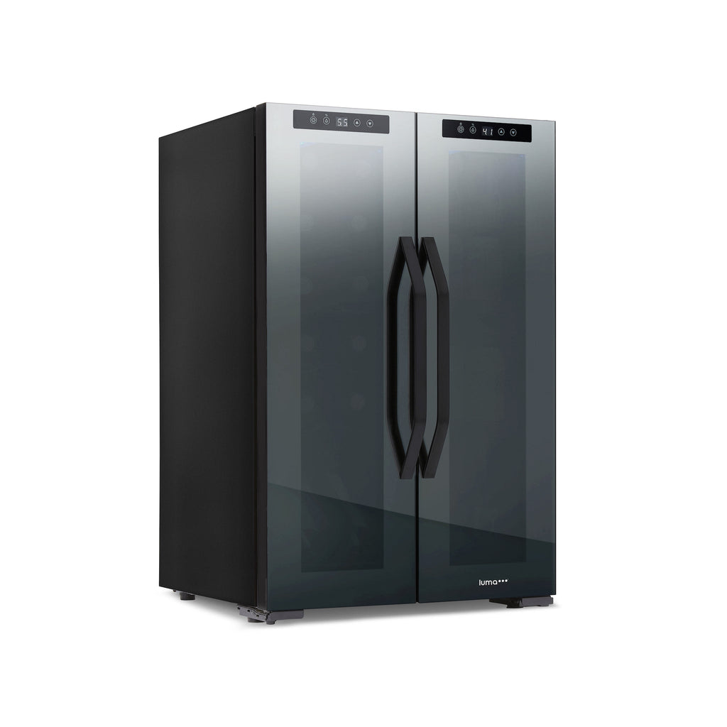 Luma Comfort 39-Can, 12-Bottle Freestanding Dual Zone Beverage Fridge - 20"