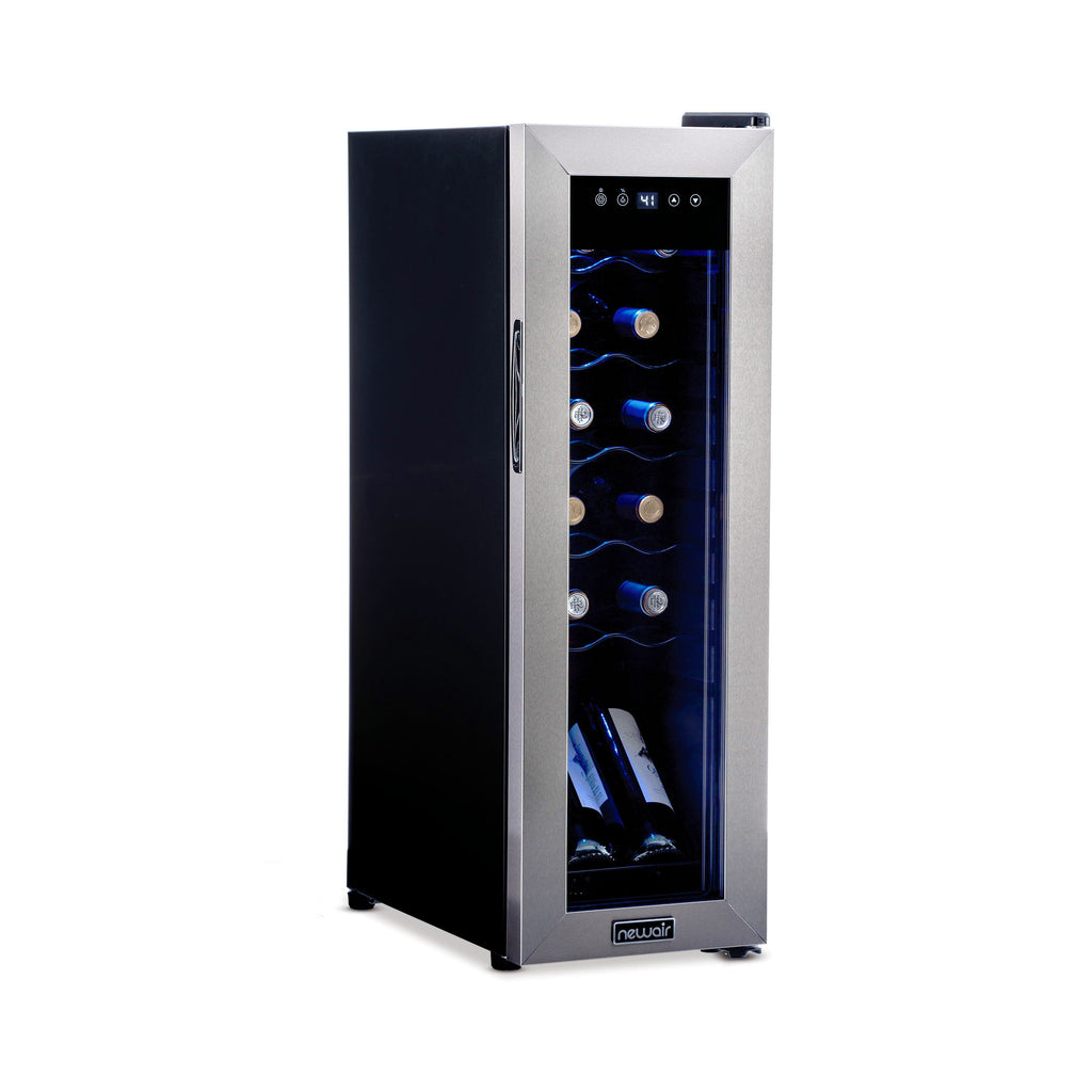 Newair® 12-Bottle 9.9" Stainless Steel Freestanding Wine Fridge