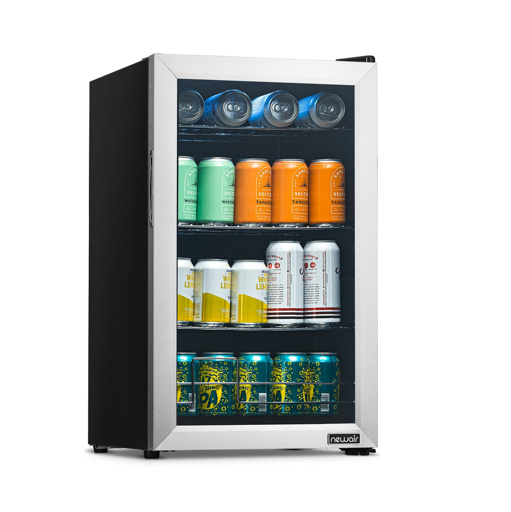 Newair® 100-Can Freestanding Stainless Steel Beverage Fridge - 16.93"
