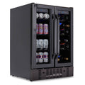 Newair® 24" Black Stainless Steel Dual Zone Wine and Beverage Fridge