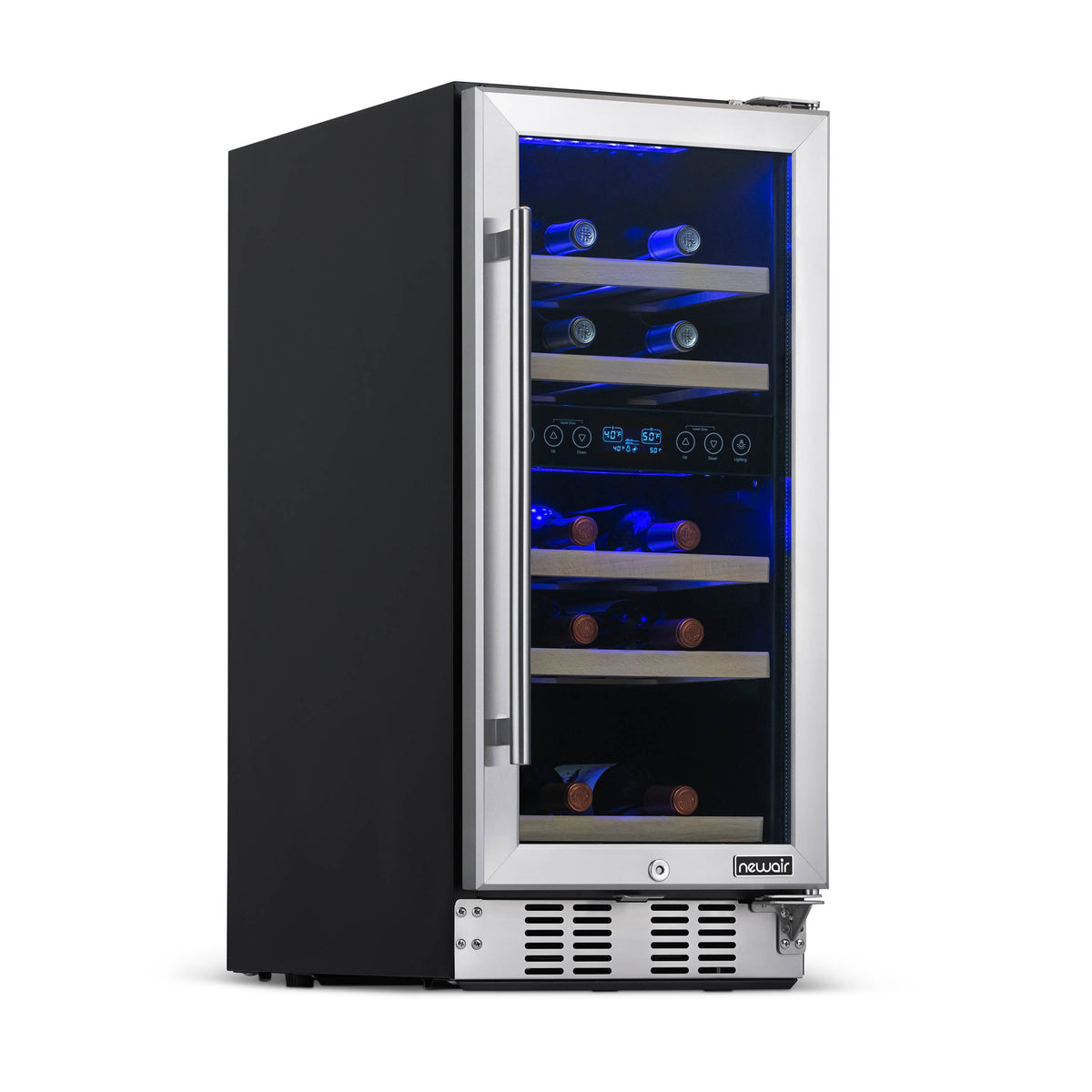 Newair® 29-Bottle 14.8" Stainless Steel Built-In Dual Zone Wine Fridge