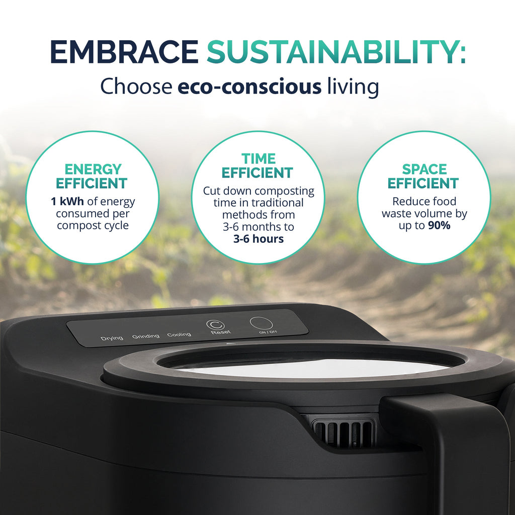 Luma® Kitchen Composter, 2.5L Capacity, Odorless Indoor Use