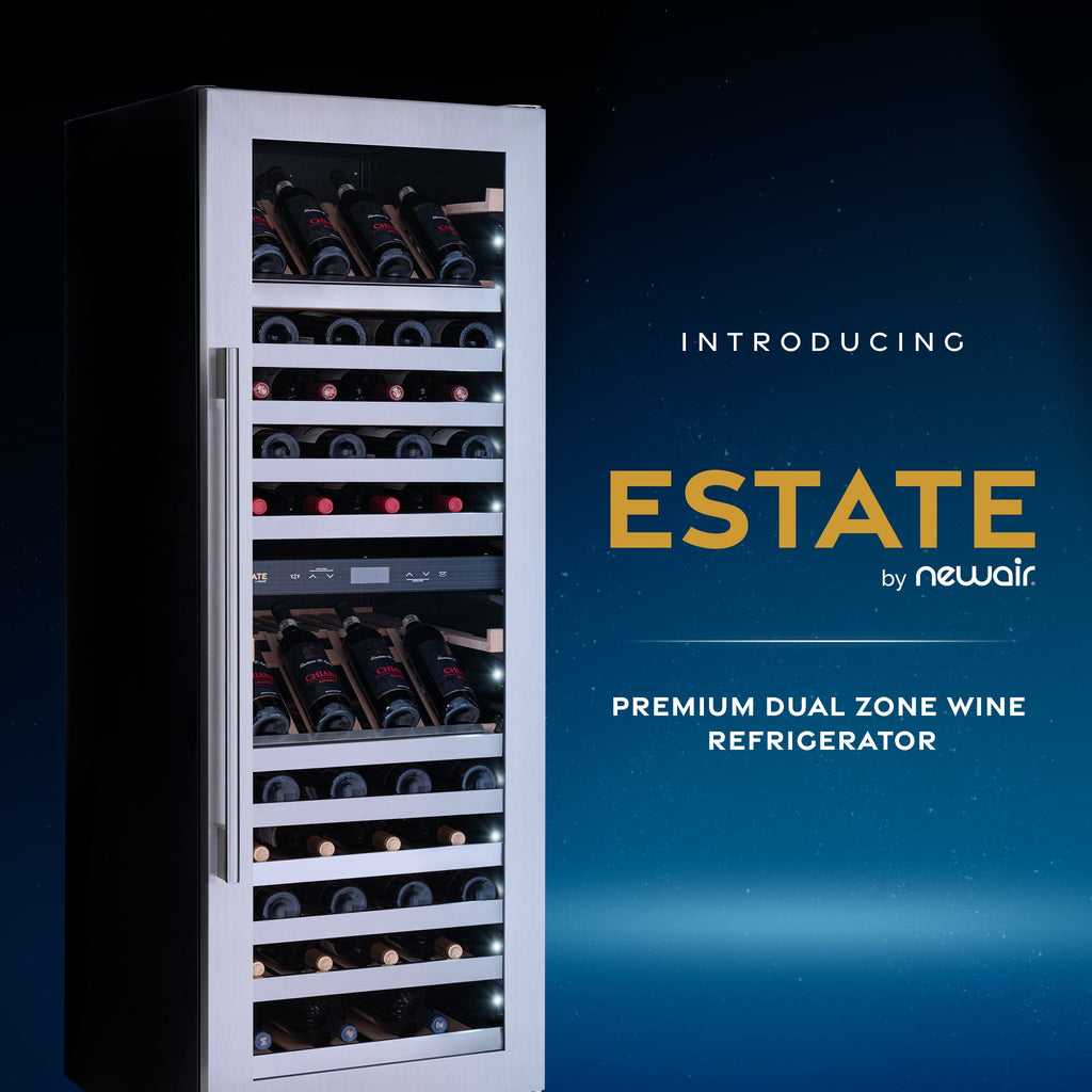 Newair® ESTATE 160-Bottle Freestanding Stainless Steel Wine Fridge - 29"