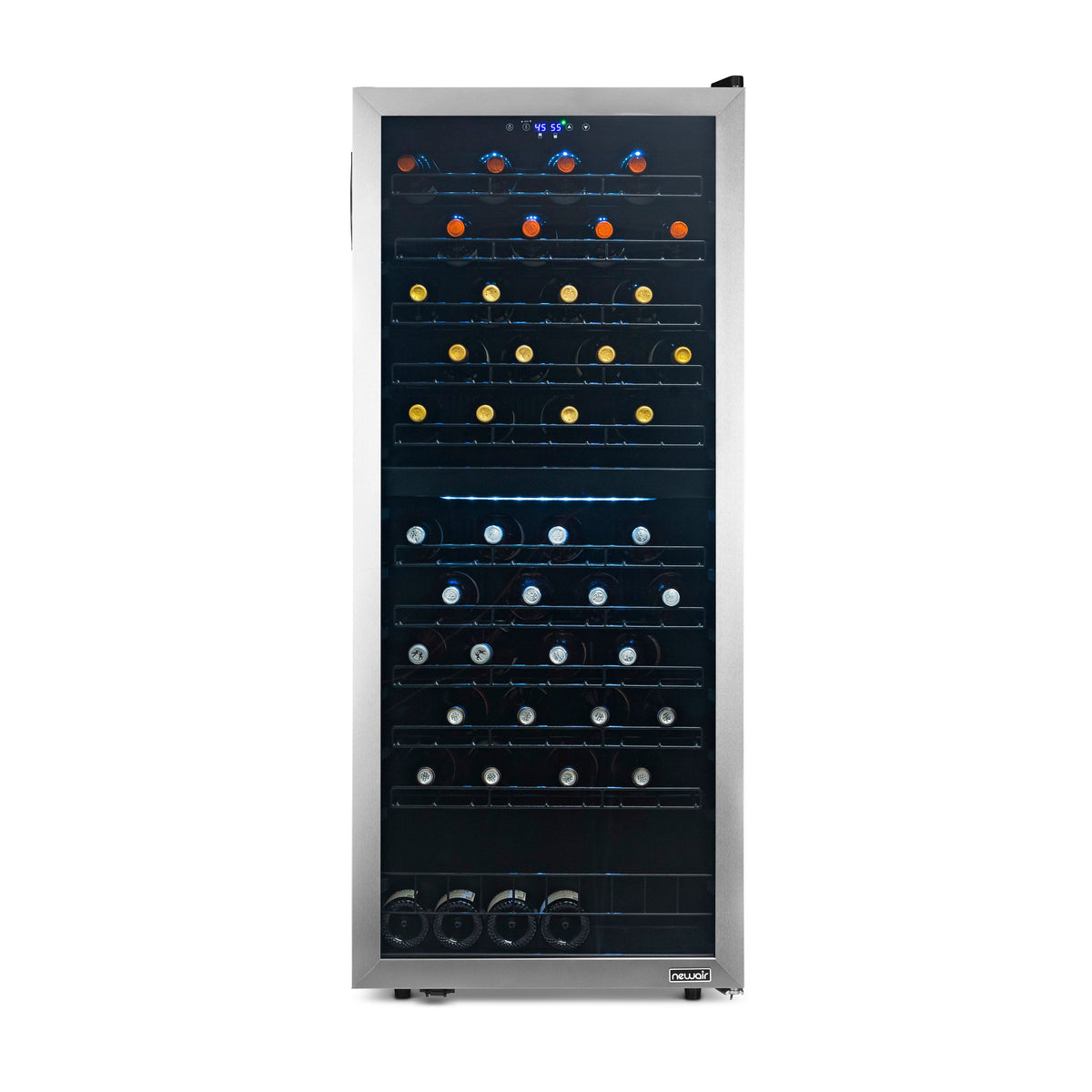 Newair® 98-Bottle 23" Stainless Steel Freestanding Dual Zone Wine Fridge