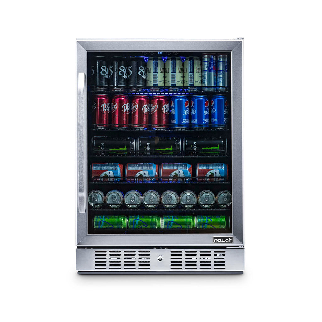 Newair® 177-Can Built-In Beverage Fridge in Stainless Steel - 24"