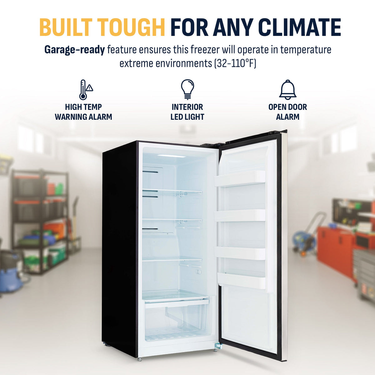 Newair® Upright Freezer, 13.8 Cu. Ft. - Stainless Steel