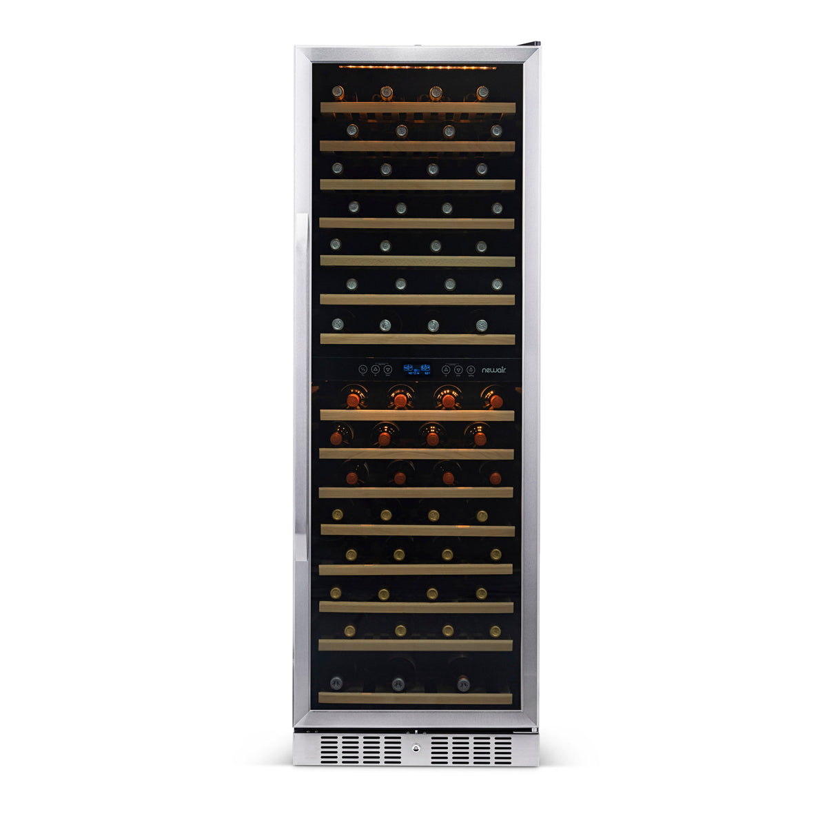 Newair® 160-Bottle 27" Built-In Dual Zone Wine Fridge - Stainless Steel
