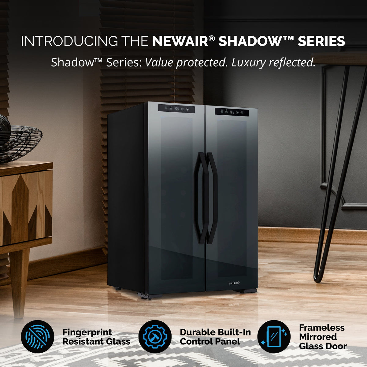Newair® 39-Can, 12-Bottle Freestanding Dual Zone Beverage Fridge -20"