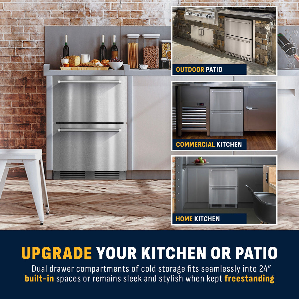 Newair® Undercounter Dual Zone Freezer & Refrigerator - 24"