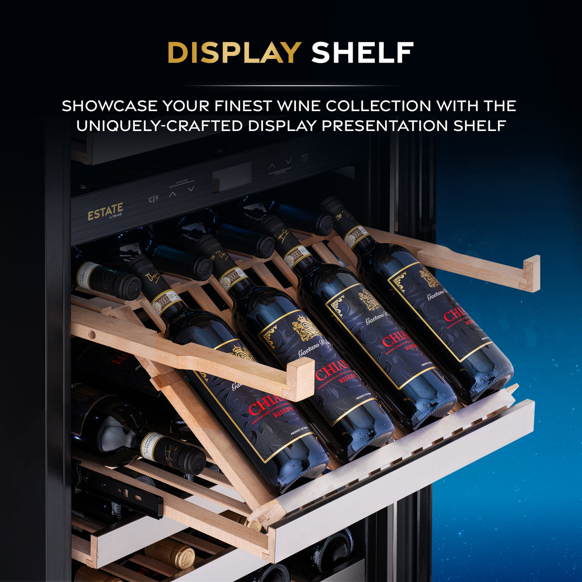 Newair® ESTATE 160-Bottle Freestanding Stainless Steel Wine Fridge - 29"