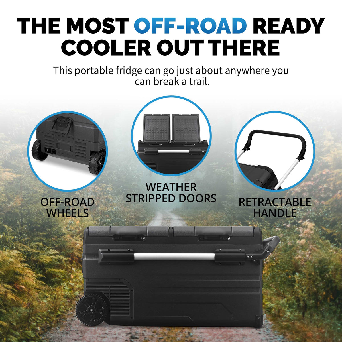 Newair® Portable Electric Camping Cooler, 80-Quart, 12V/24V DC