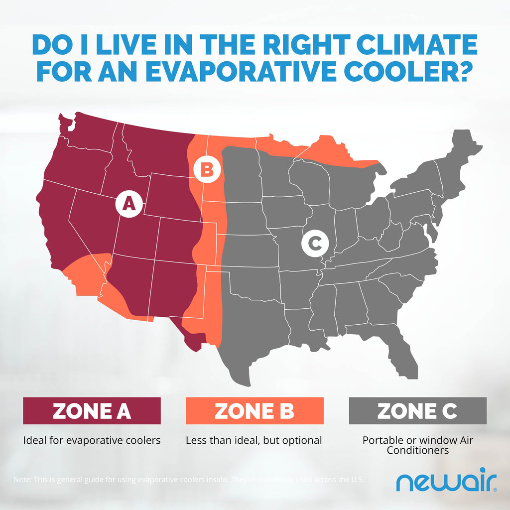 Newair® Evaporative Air Cooler and Portable Cooling Fan 470 CFM - Silver
