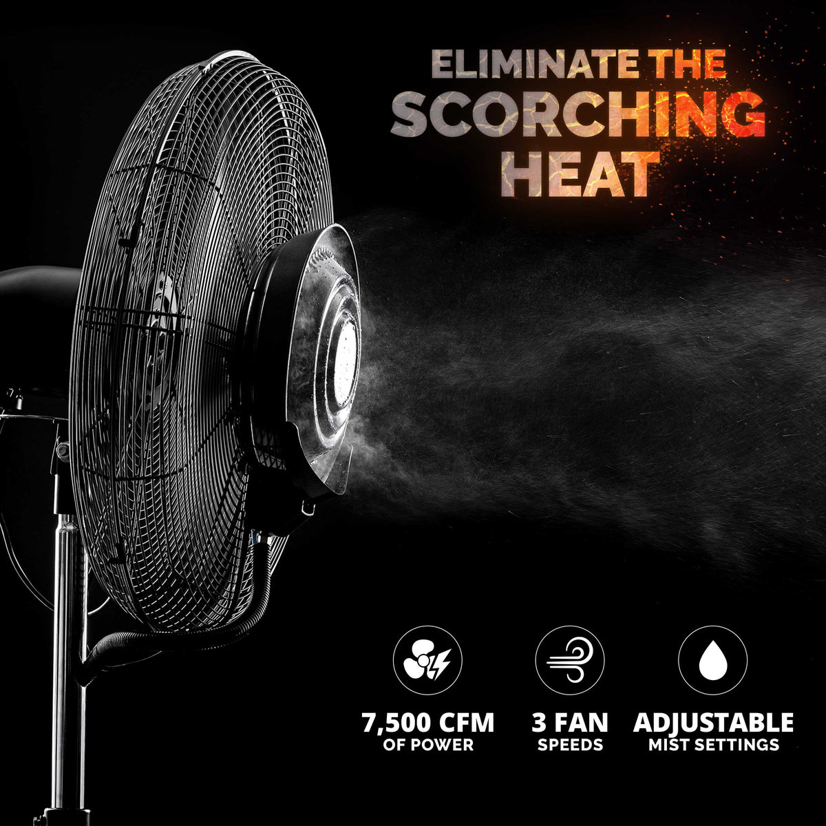 Newair® 24" Pedestal Misting Fan