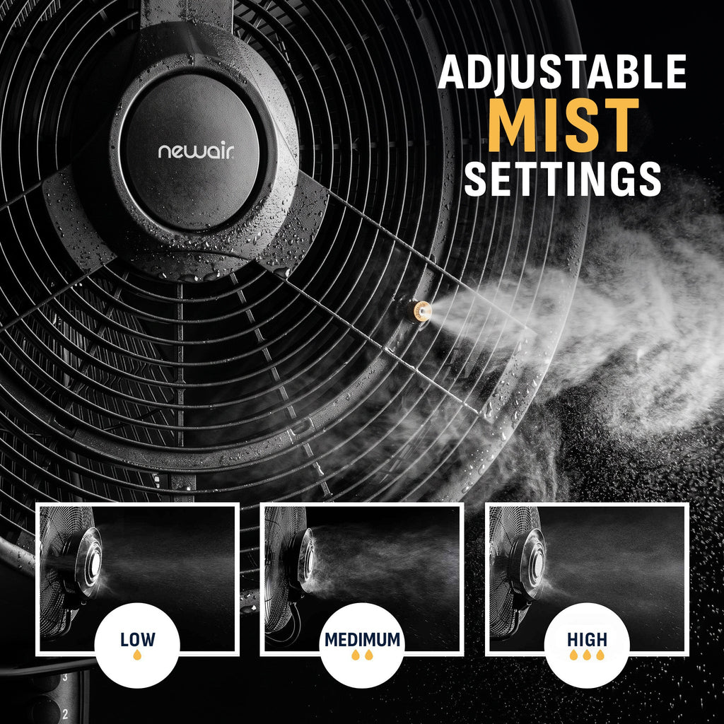 Newair® Outdoor Misting and Pedestal Fan - 1,600-CFM