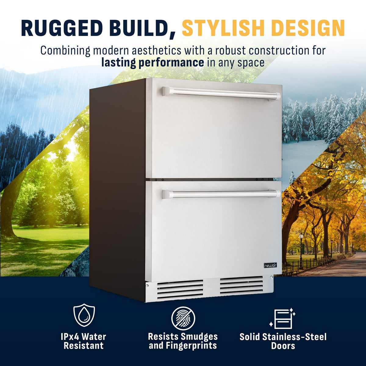 Newair® Undercounter Dual Zone Freezer & Refrigerator - 24"