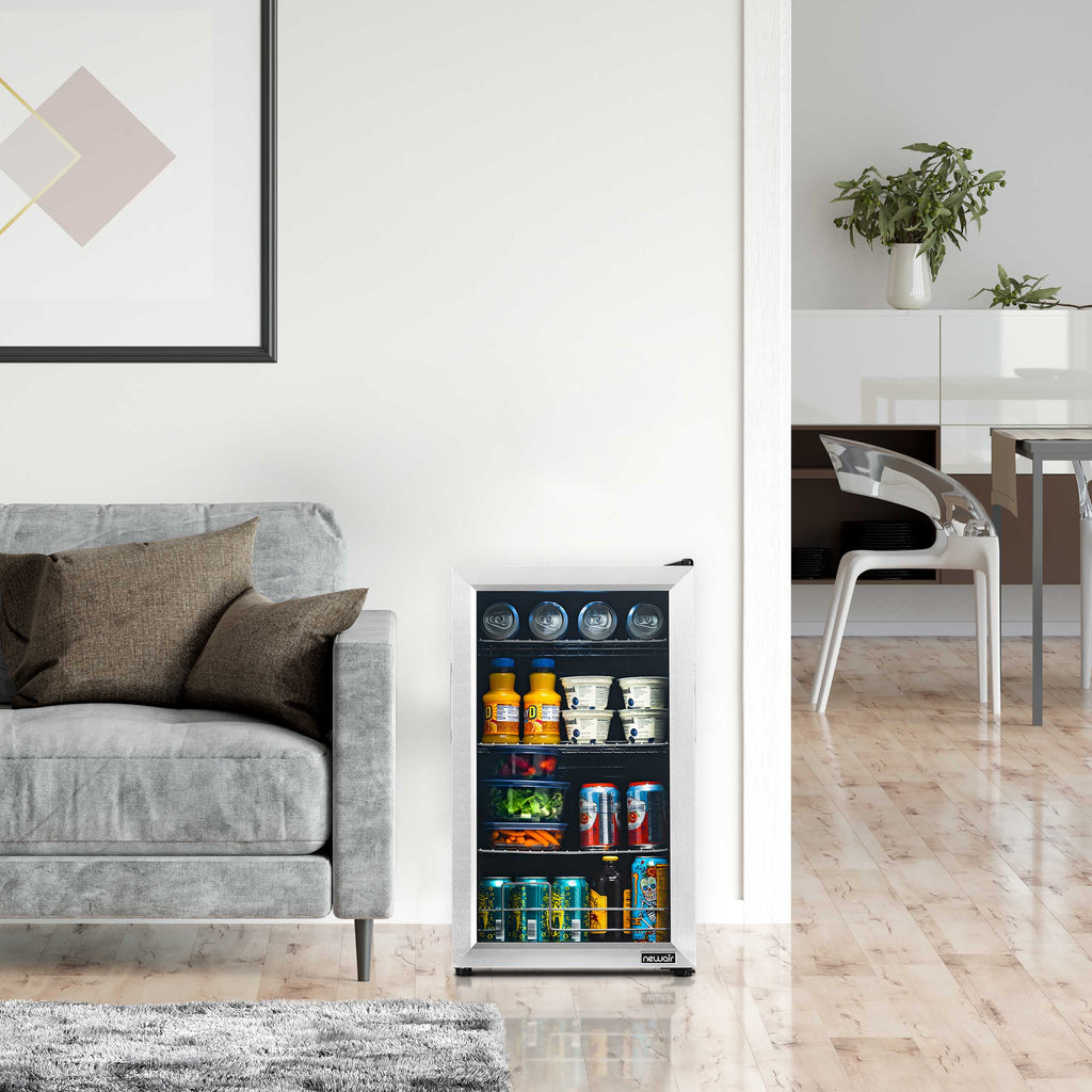 Newair® 100-Can Freestanding Stainless Steel Beverage Fridge - 16.93"