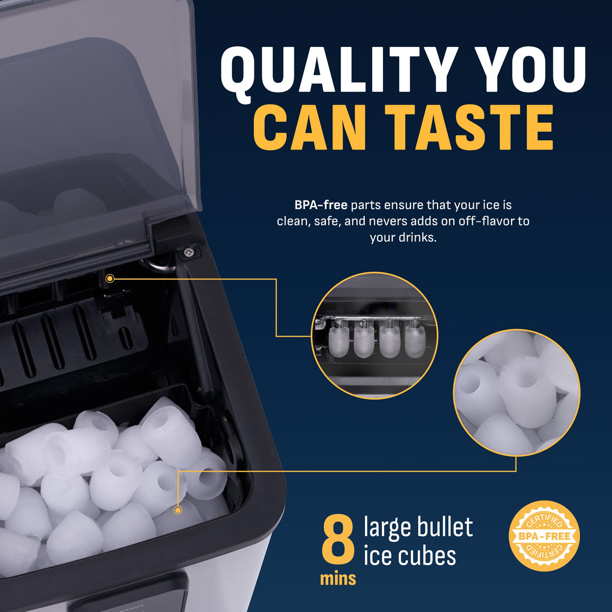 Newair® Countertop Ice Maker, Bullet Ice