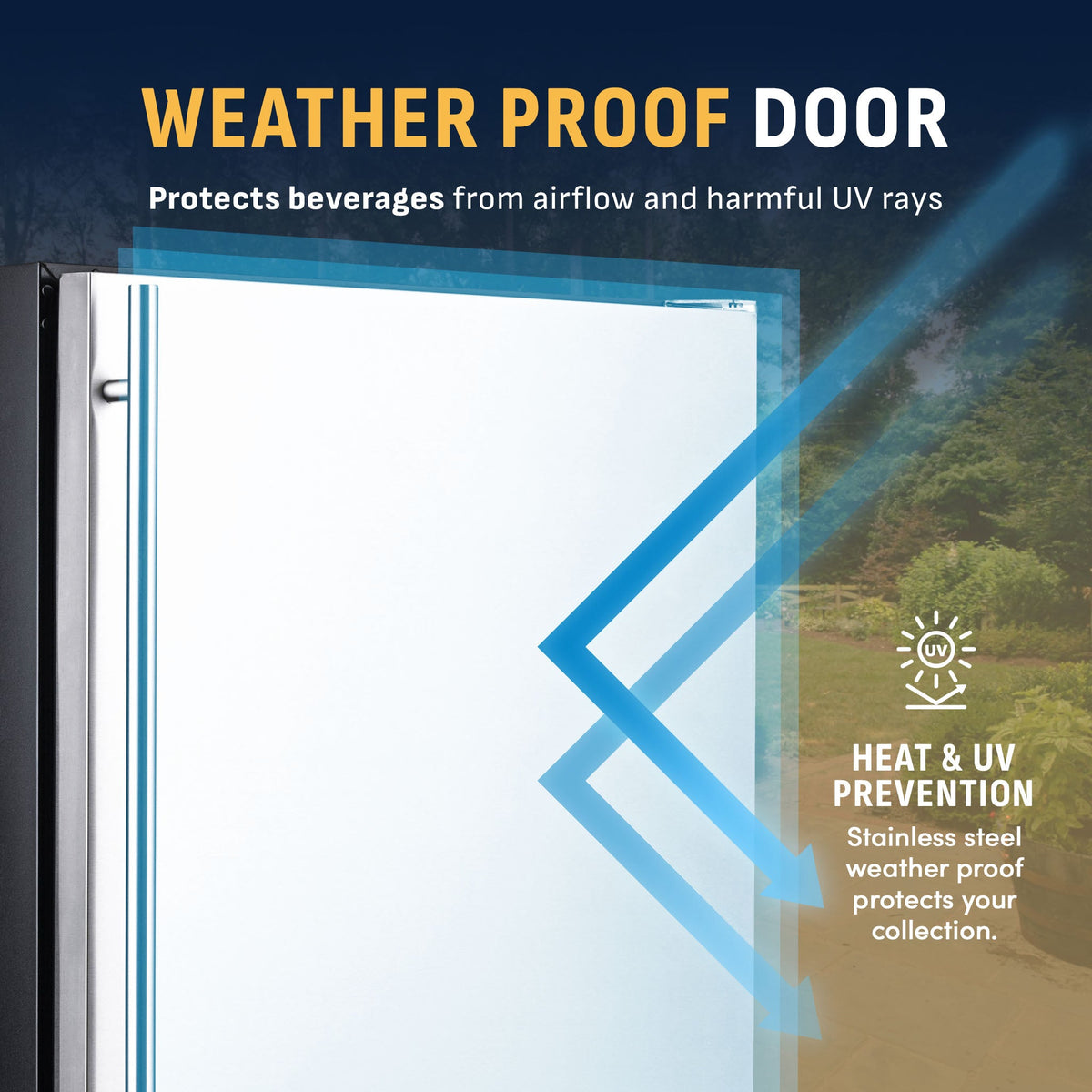 Newair® 160-Can Outdoor Built-In/Freestanding Beverage Fridge - 24"