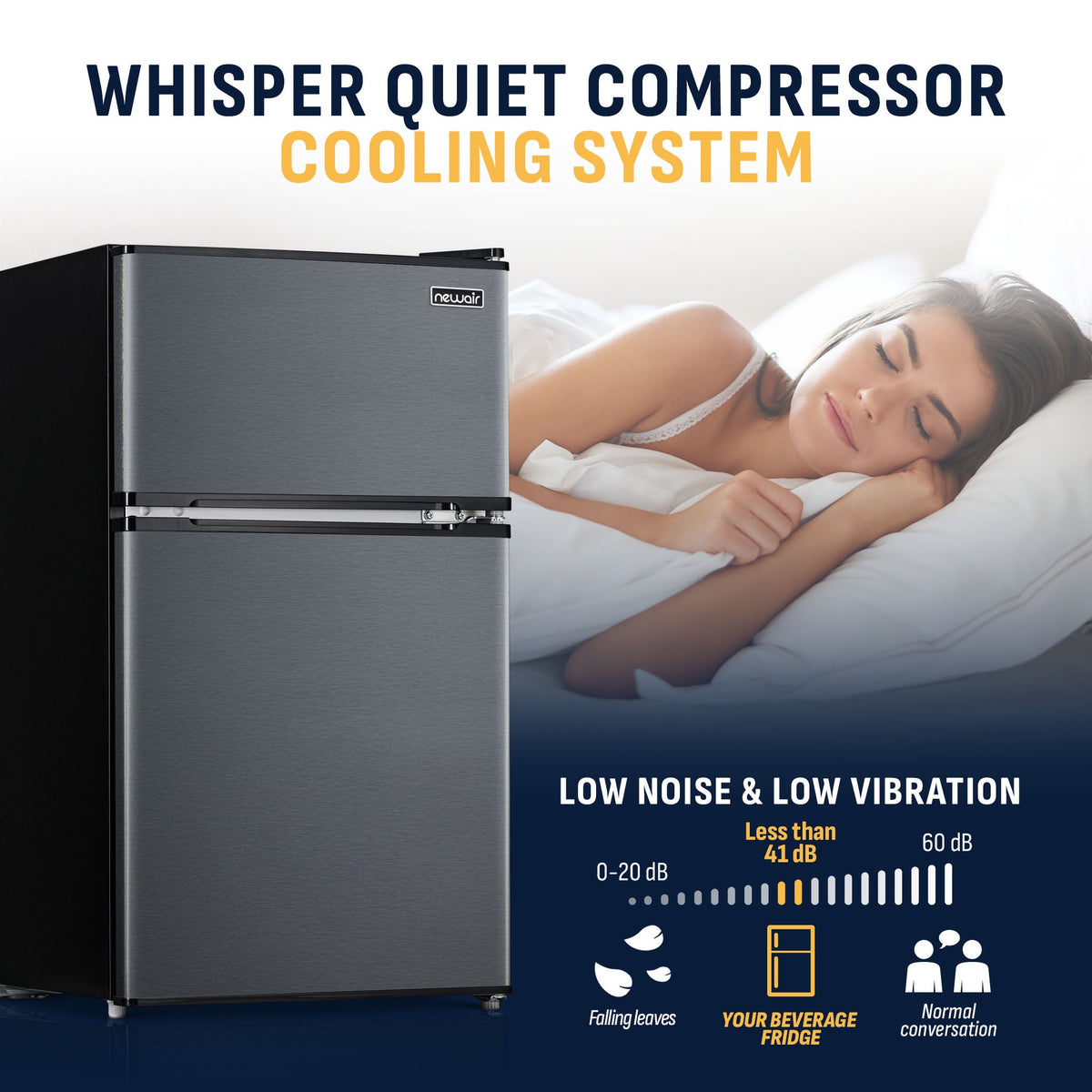 Newair® Compact Mini Fridge with Freezer, 3.1 Cu. Ft. - Black