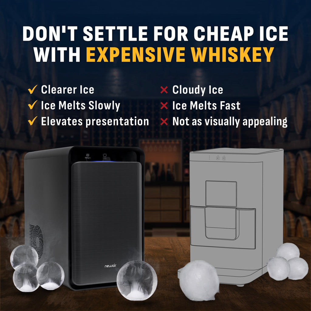 Newair® Countertop Whiskey Ice Ball Maker 32 Ice Spheres / 24 Hours