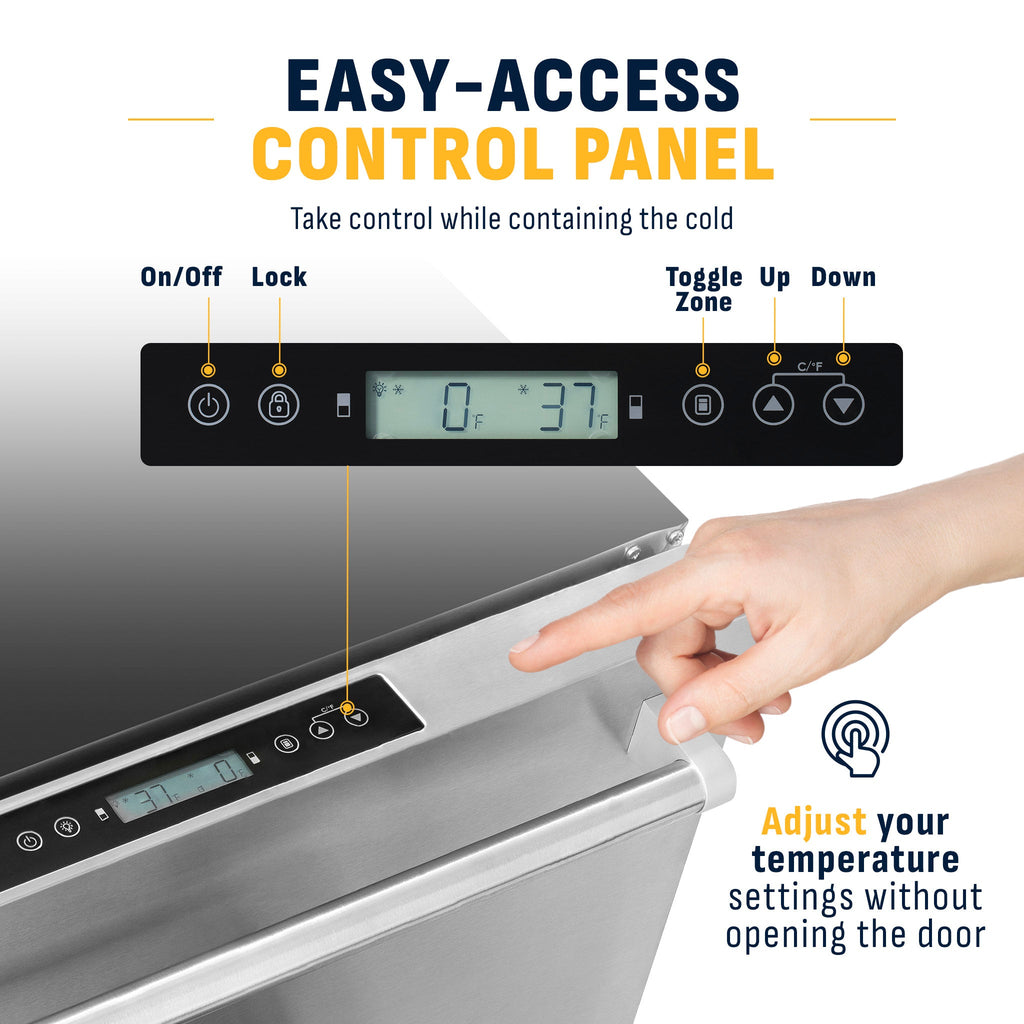 Newair® Undercounter Dual Zone Freezer & Refrigerator - 24"
