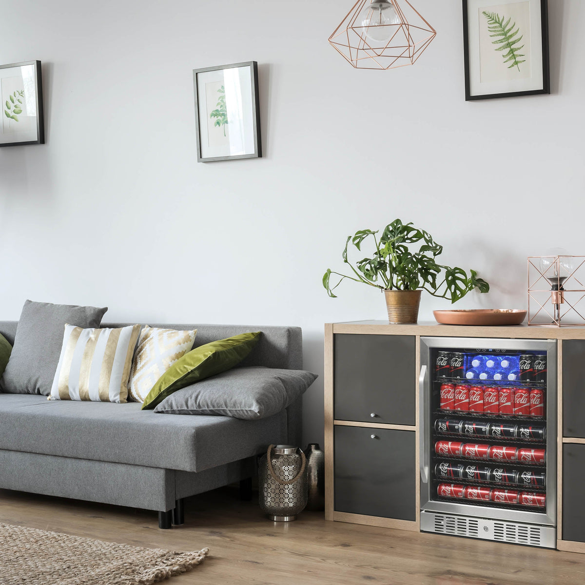 Newair® 177-Can Built-In Beverage Fridge in Stainless Steel - 24"