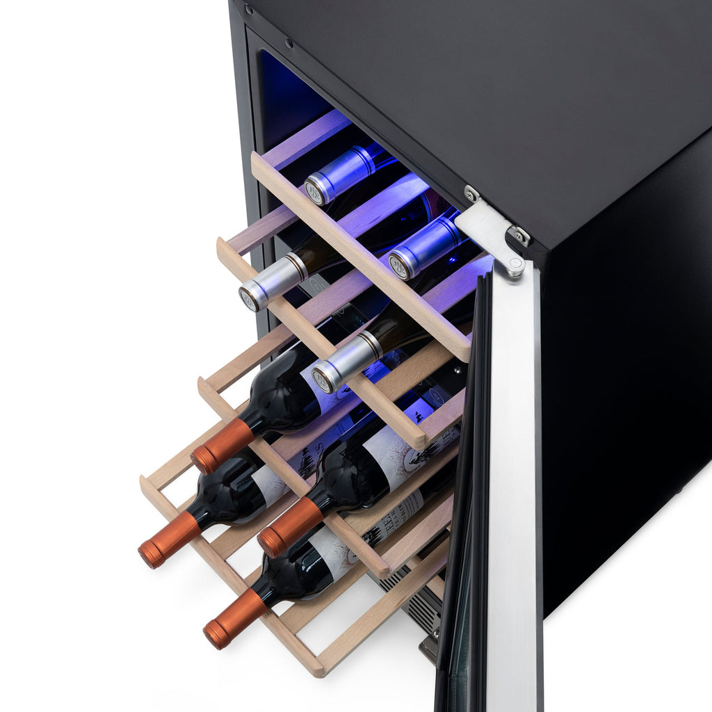 Newair® 29-Bottle 14.8" Stainless Steel Built-In Dual Zone Wine Fridge