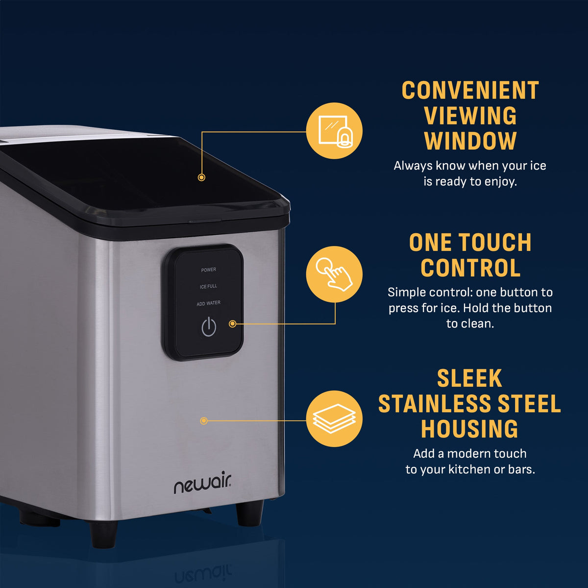 Newair® Countertop Ice Maker, Bullet Ice