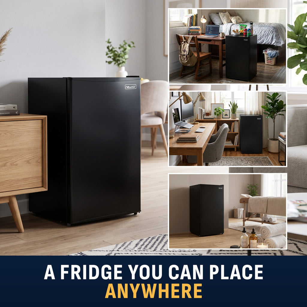 Newair® Compact Mini Fridge with Freezer, 3.3 Cu. Ft. - Black