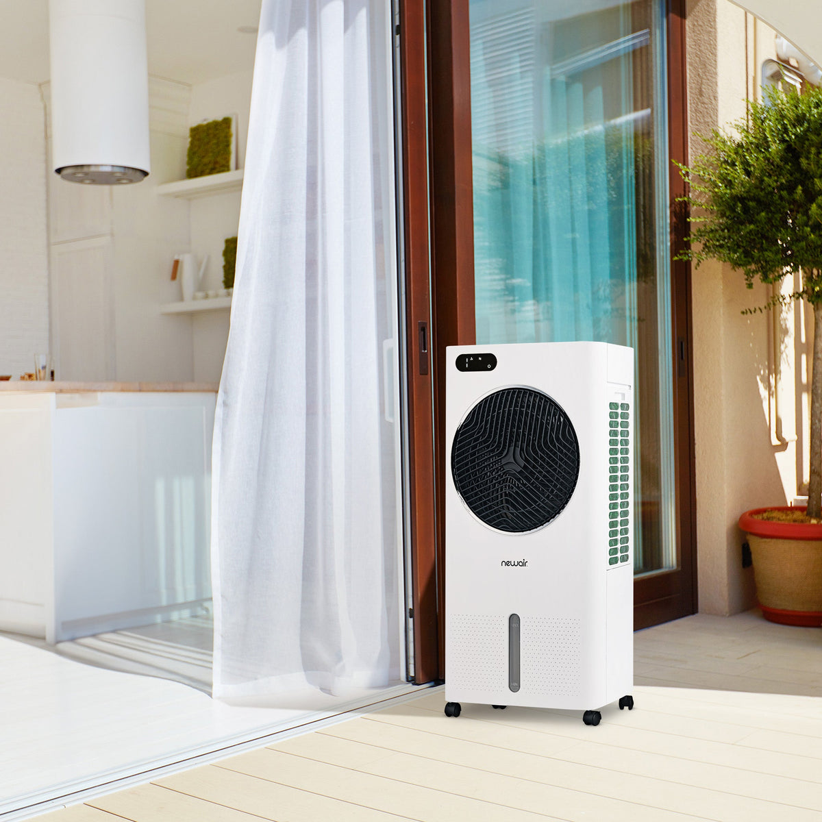 Newair® Evaporative Air Cooler and Portable Cooling Fan 1,600 CFM with Honeycomb Pad Cooling - White