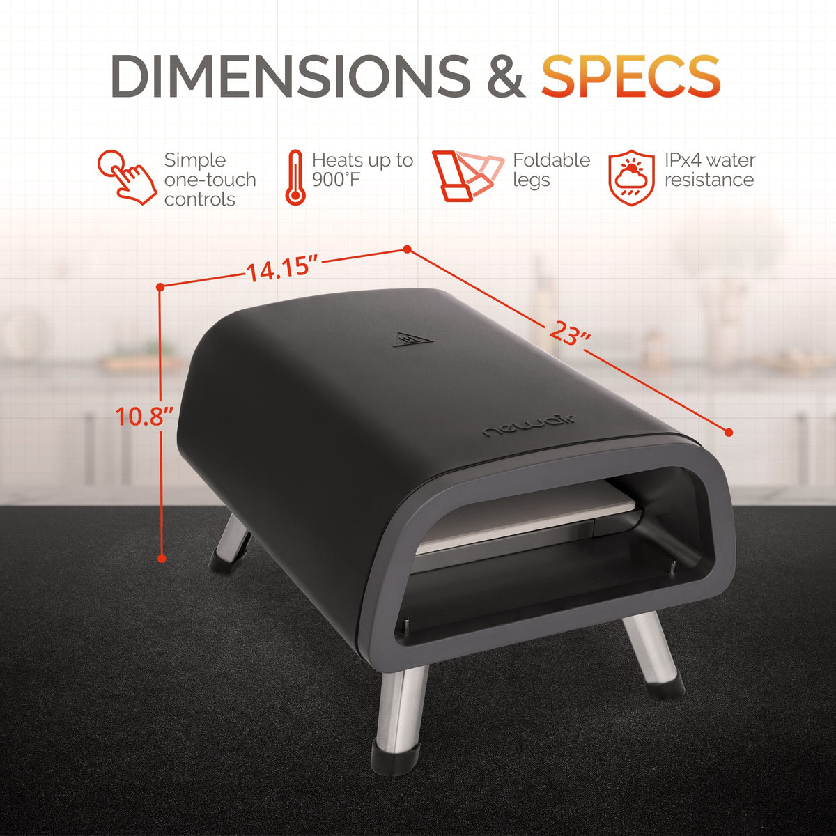 Newair® 12" Portable Electric Indoor and Outdoor Pizza Oven