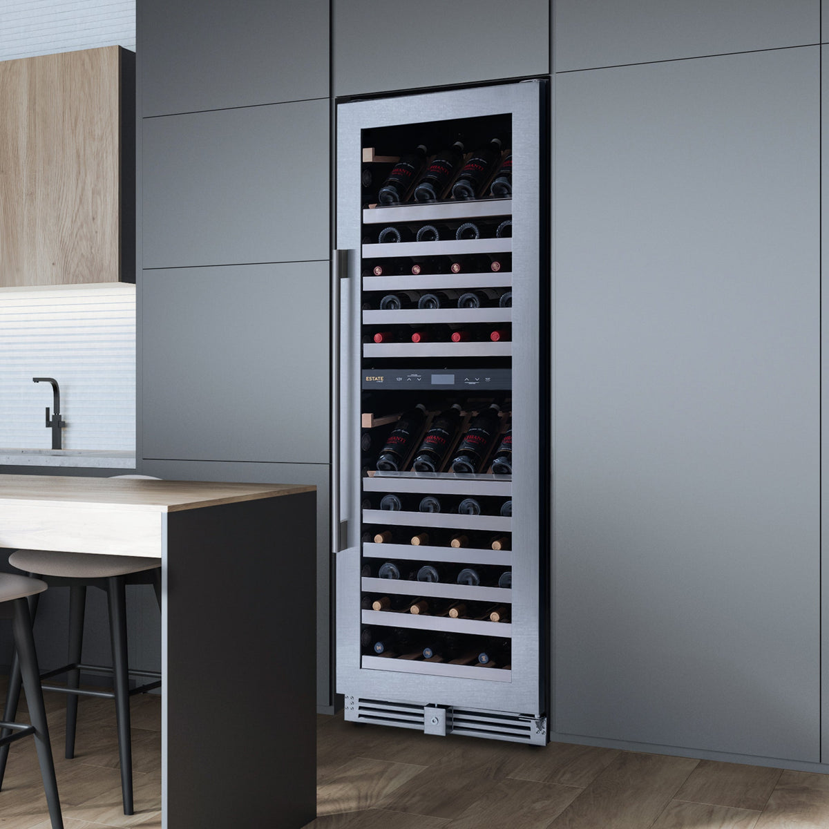 Newair® ESTATE 160-Bottle Freestanding Stainless Steel Wine Fridge - 29"