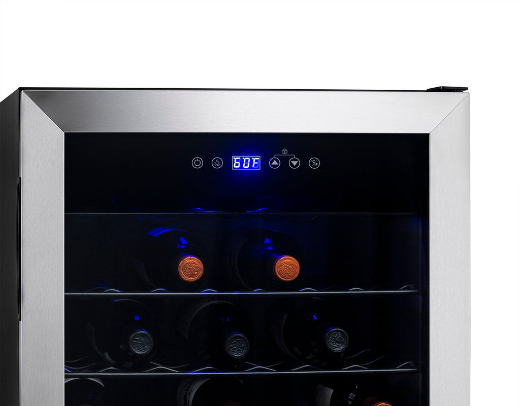 Newair® 50-Bottle 18.9" Stainless Steel Freestanding Wine Fridge