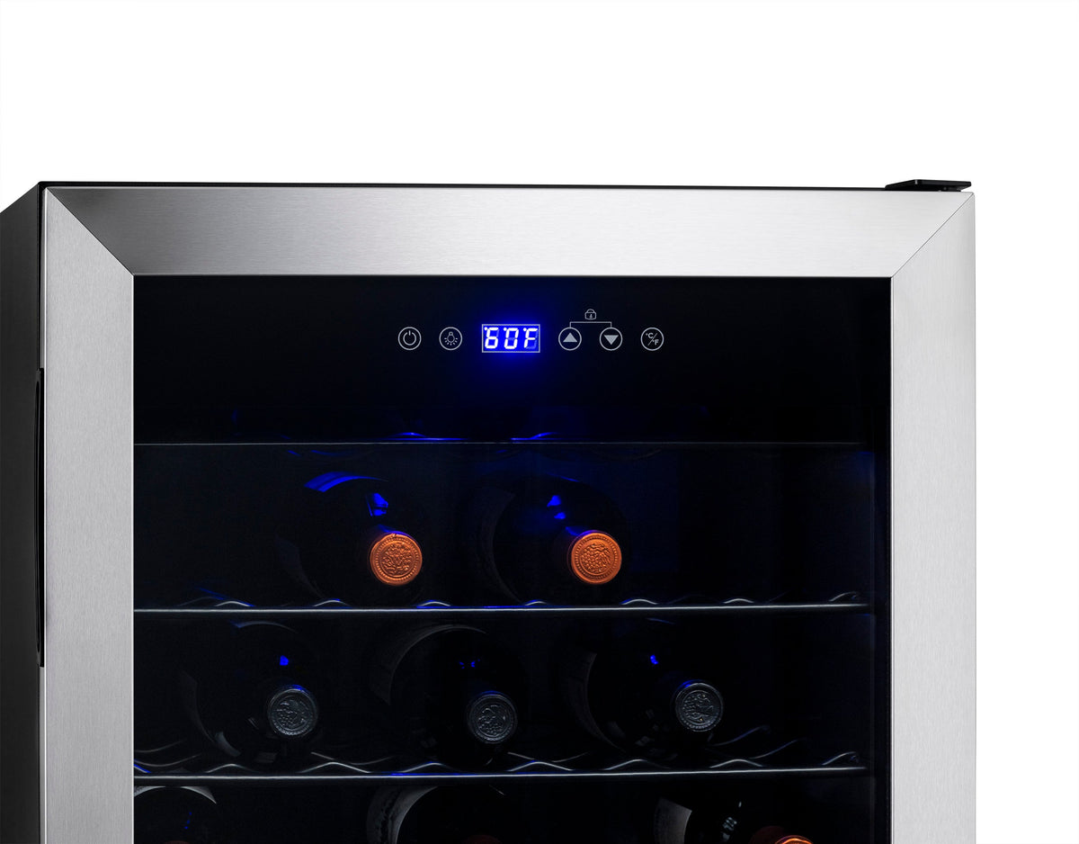 Newair® 50-Bottle 18.9" Stainless Steel Freestanding Wine Fridge