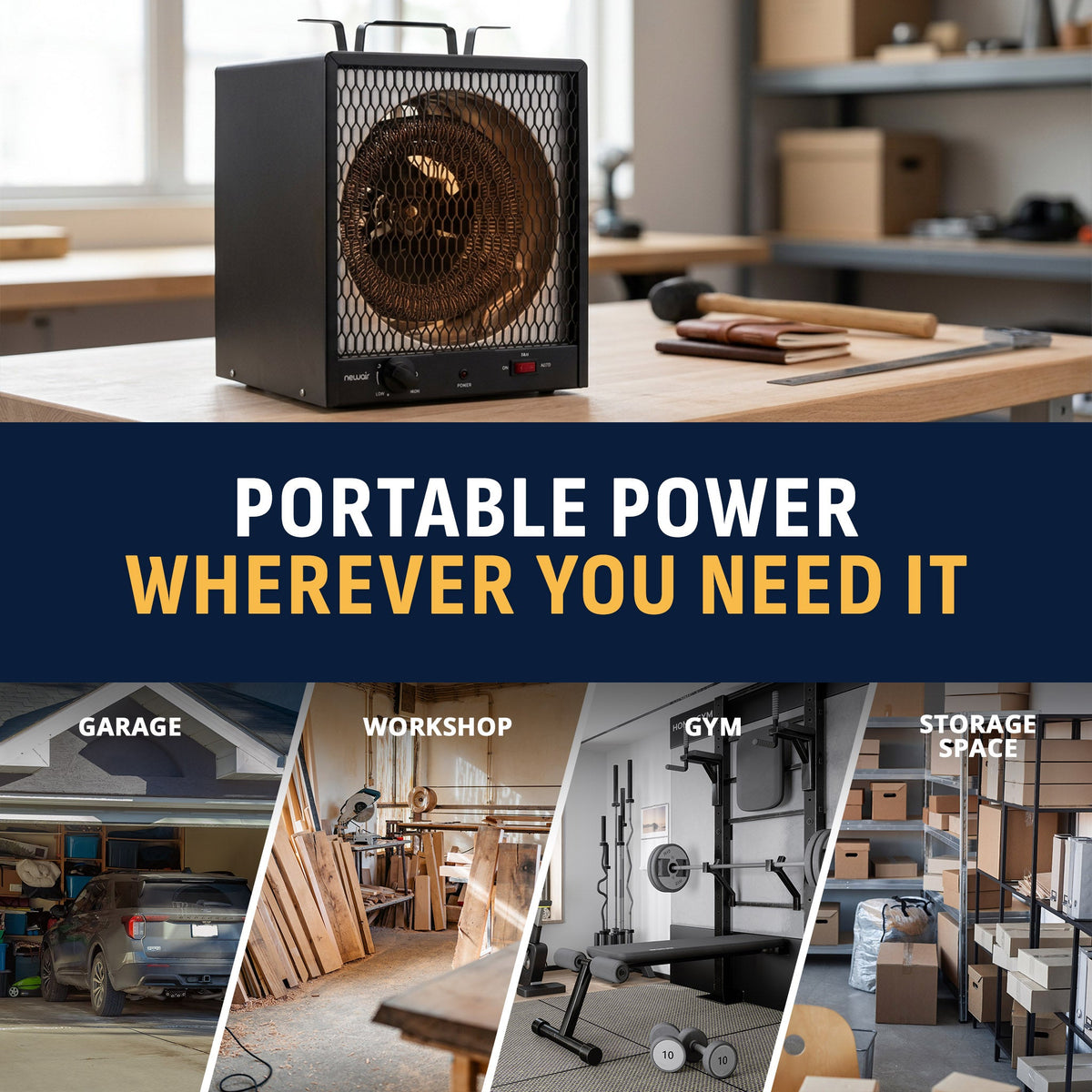 Newair® Portable Electric Garage Heater - 240v