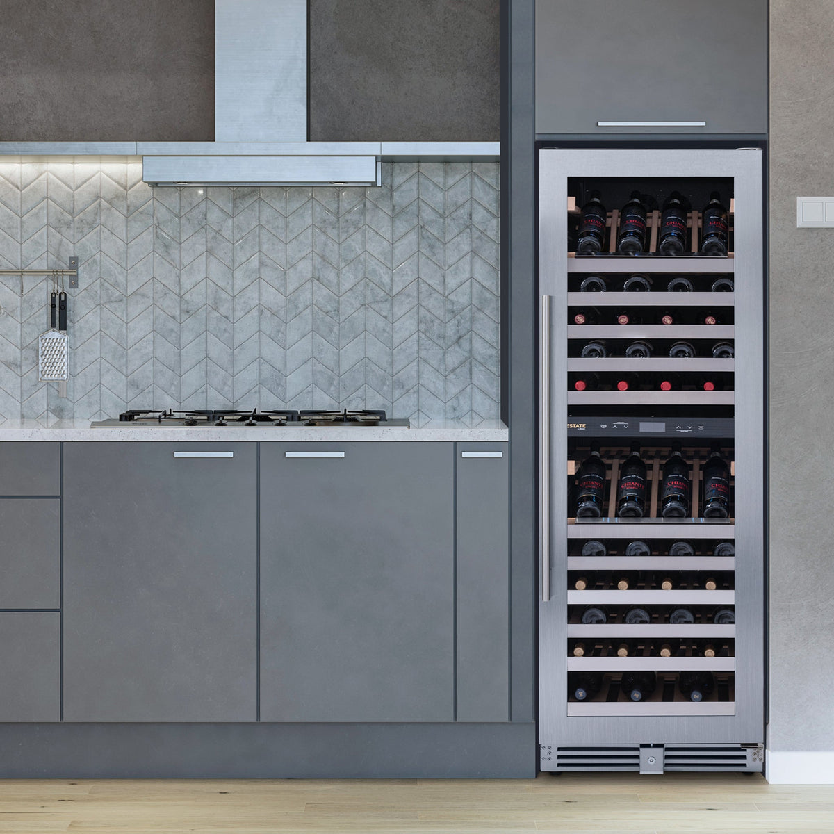 Newair® ESTATE 160-Bottle Freestanding Stainless Steel Wine Fridge - 29"