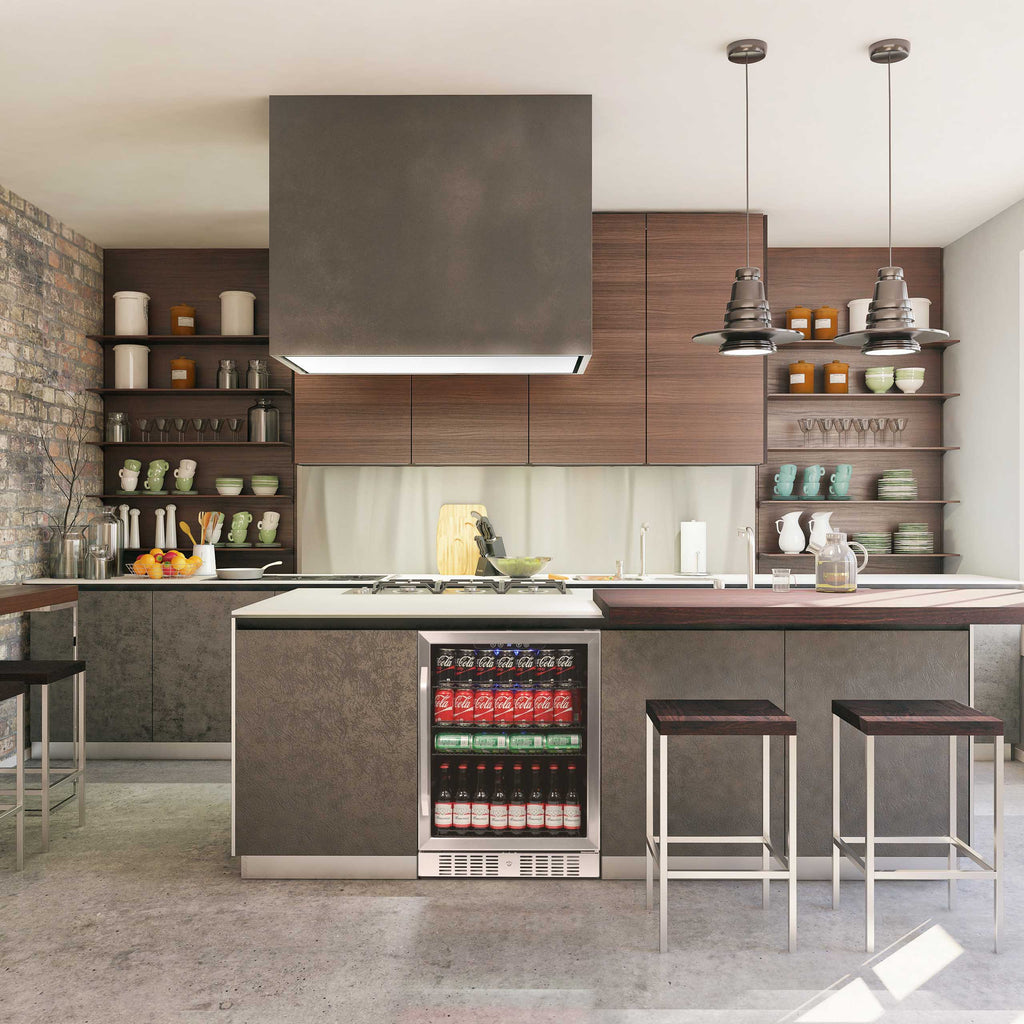 Newair® 177-Can Built-In Beverage Fridge in Stainless Steel - 24"