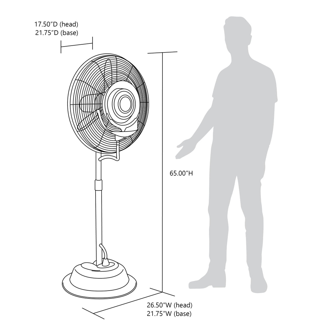 Newair® 24" Pedestal Misting Fan