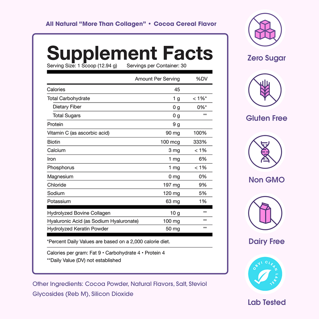 Obvi More Than Collagen | Cocoa Cereal