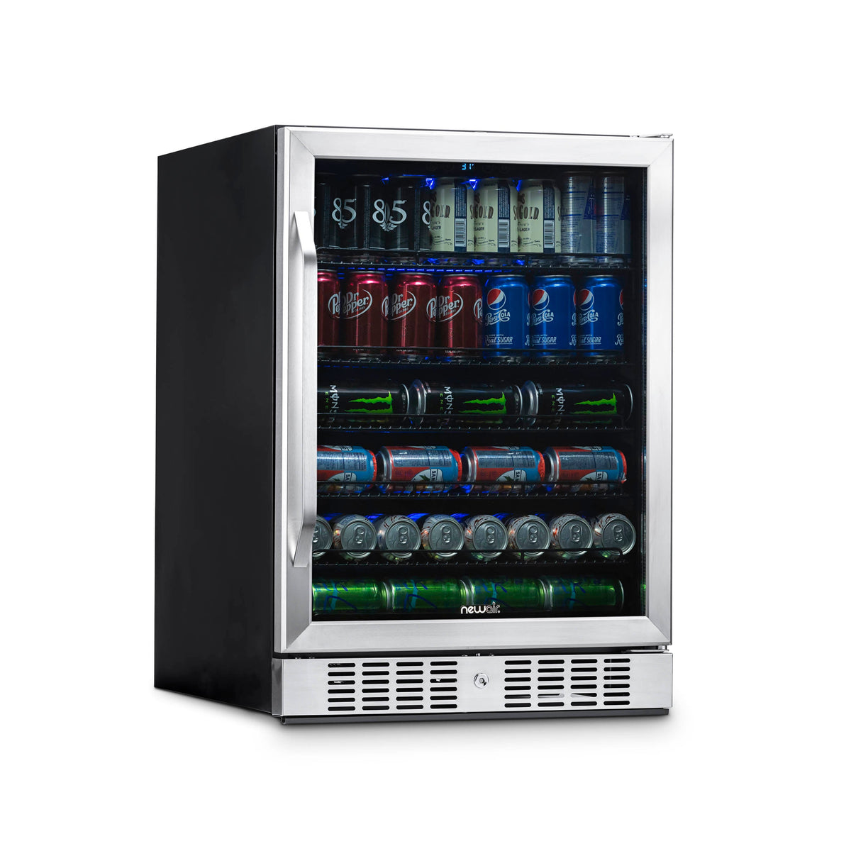 Newair® 177-Can Built-In Beverage Fridge in Stainless Steel - 24"