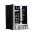 Newair® 24” Dual Zone Wine and Beverage Fridge in Stainless Steel