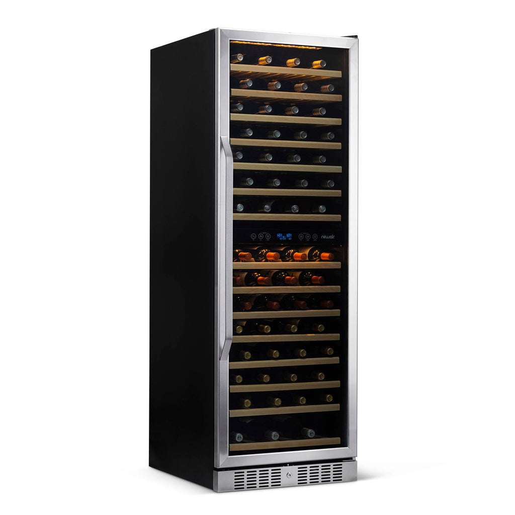 Newair® 160-Bottle 27" Built-In Dual Zone Wine Fridge - Stainless Steel