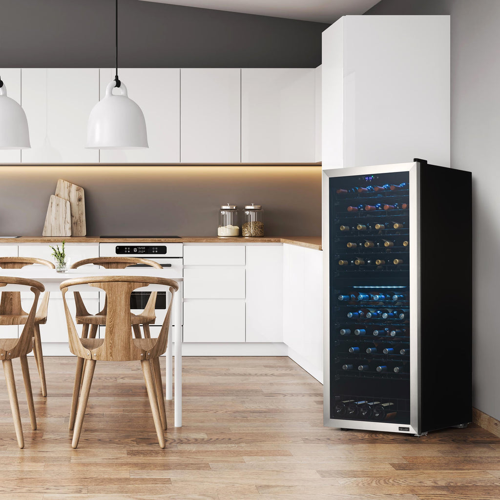 Newair® 98-Bottle 23" Stainless Steel Freestanding Dual Zone Wine Fridge