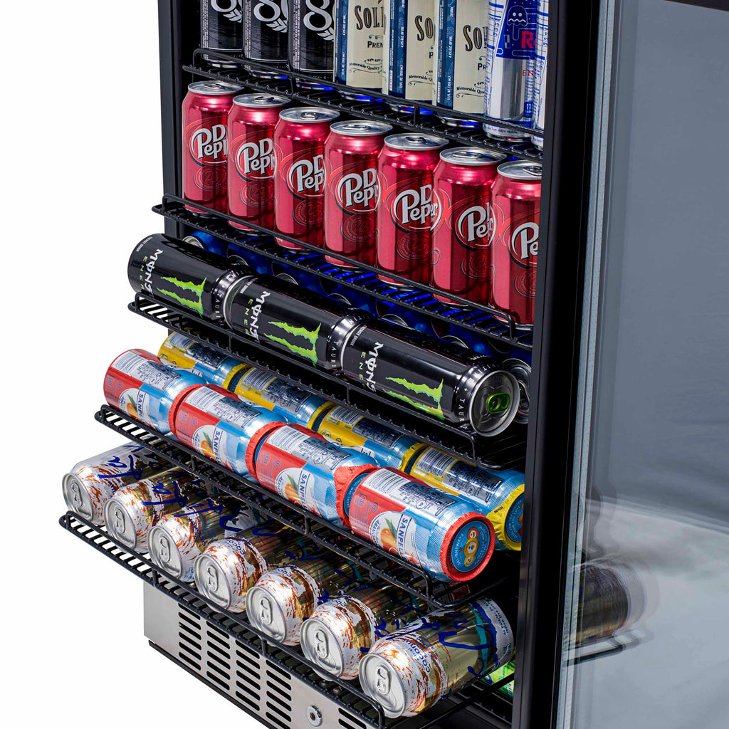 Newair® 177-Can Built-In Beverage Fridge in Stainless Steel - 24"