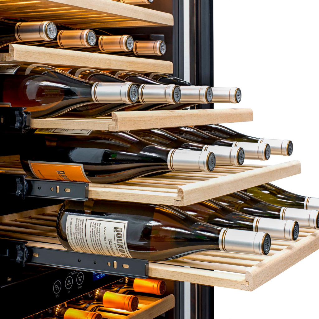 Newair® 160-Bottle 27" Built-In Dual Zone Wine Fridge - Stainless Steel