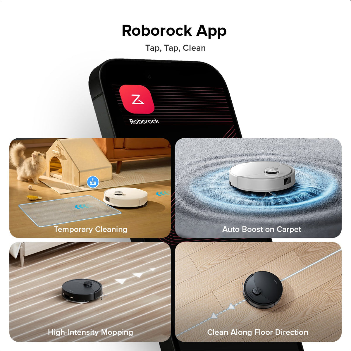 Roborock Q10 S5 Robot Vacuum and Mop with 10,000 Pa Power Suction