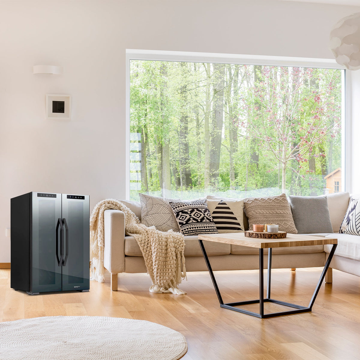 Luma Comfort 39-Can, 12-Bottle Freestanding Dual Zone Beverage Fridge - 20"