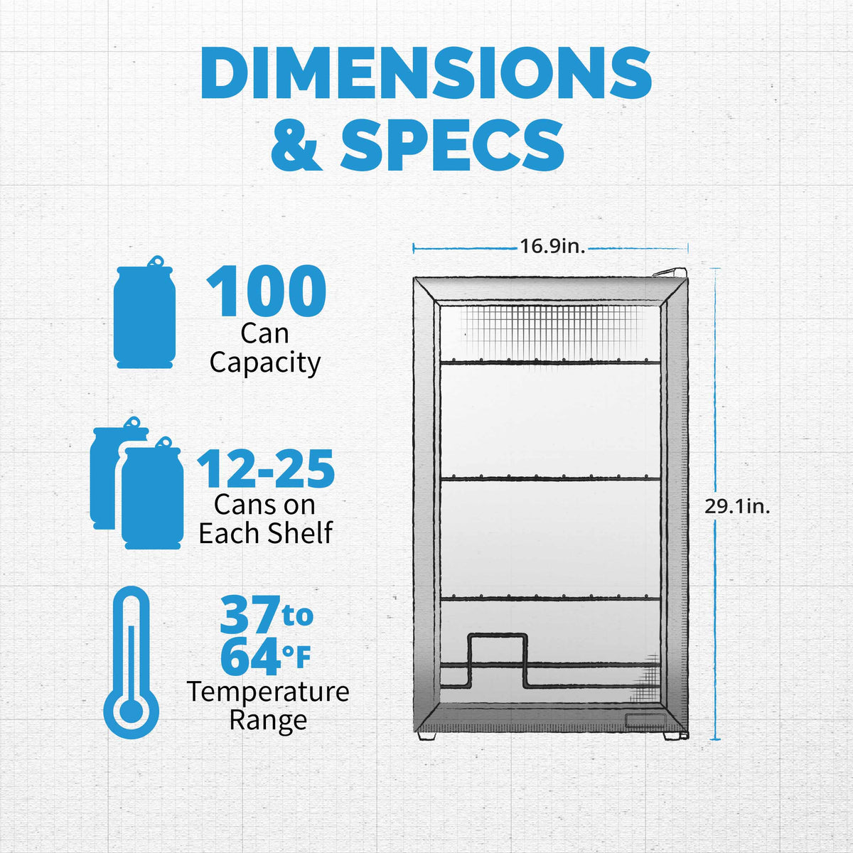 Newair® Limited Edition 100-Can Anniversary Beverage Fridge - 16.93"