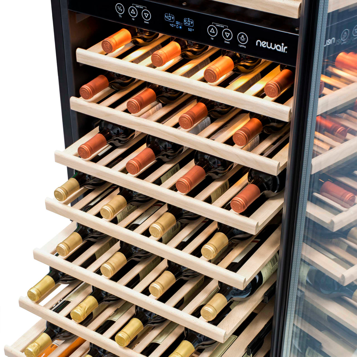 Newair® 160-Bottle 27" Built-In Dual Zone Wine Fridge - Stainless Steel